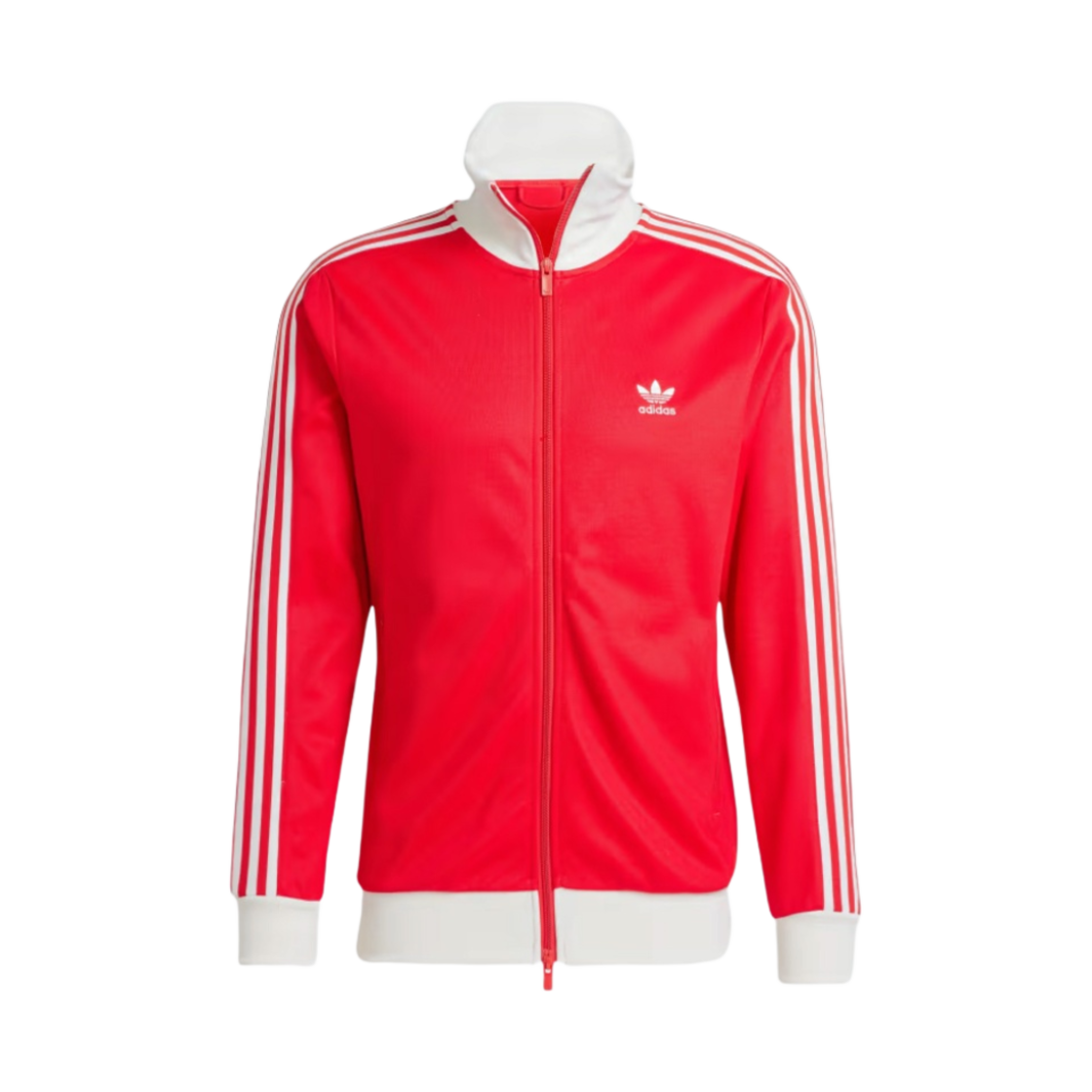 아디다스 아디컬러 클래식 베켄바우어 트랙탑 베러 스칼렛 화이트 - US 사이즈(Adidas Adicolor Classic Beckenbauer Track Top Better Scarlet White - US Sizing)