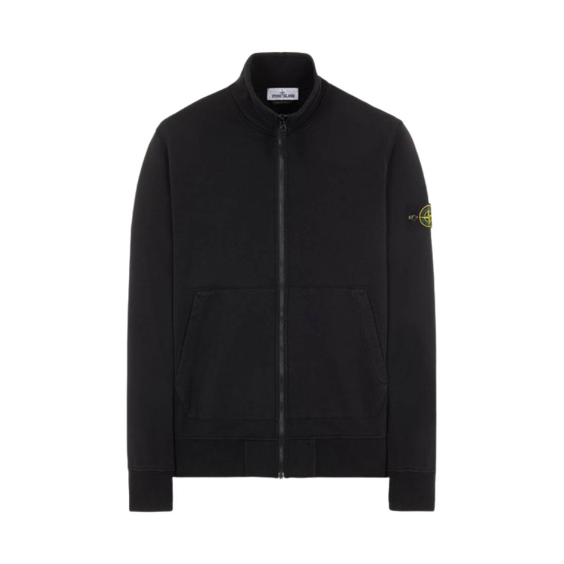 스톤 아일랜드 64351 코튼 플리스 트랙탑 블랙 - 22SS(Stone Island 64351 Cotton Fleece Track Top Black - 22SS)