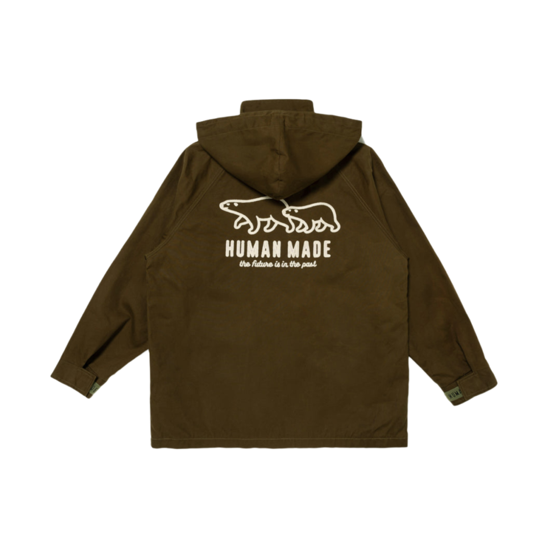 HM28JK028 Human Made Hooded Coat Olive Drab