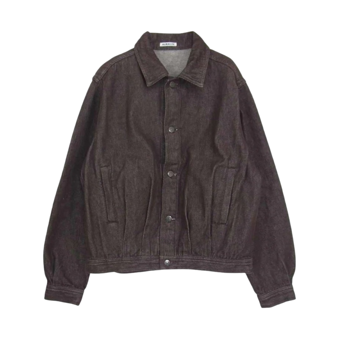 오라리 워시드 하드 트위스트 데님 블루종 브라운 - 21AW(Auralee Washed Hard Twist Denim Blouson Brown - 21AW)