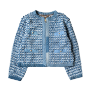 Kapital Crushed Napping Quilted Denim Bolero Jacket Processing