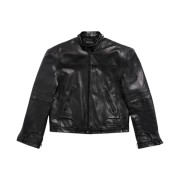 Balenciaga Deconstructed Zip-Up Jacket Black