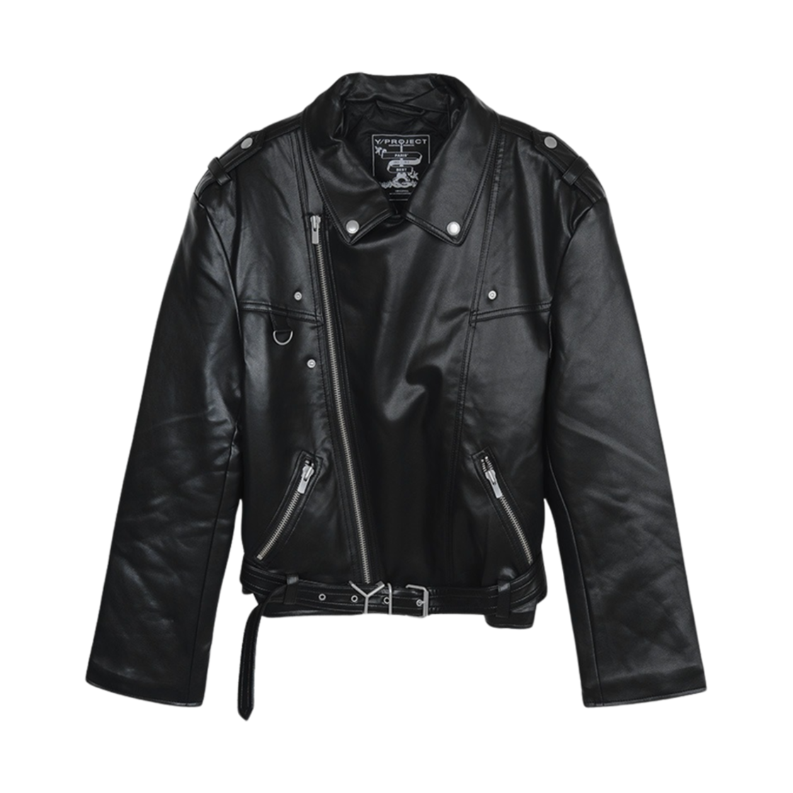 와이프로젝트 트위스트 라펠 바이커 자켓 블랙 - 23SS(Y/Project Twist Lapel Biker Jacket Black - 23SS)