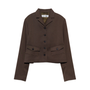 Gyeong Mini Pocket Blazer Brown