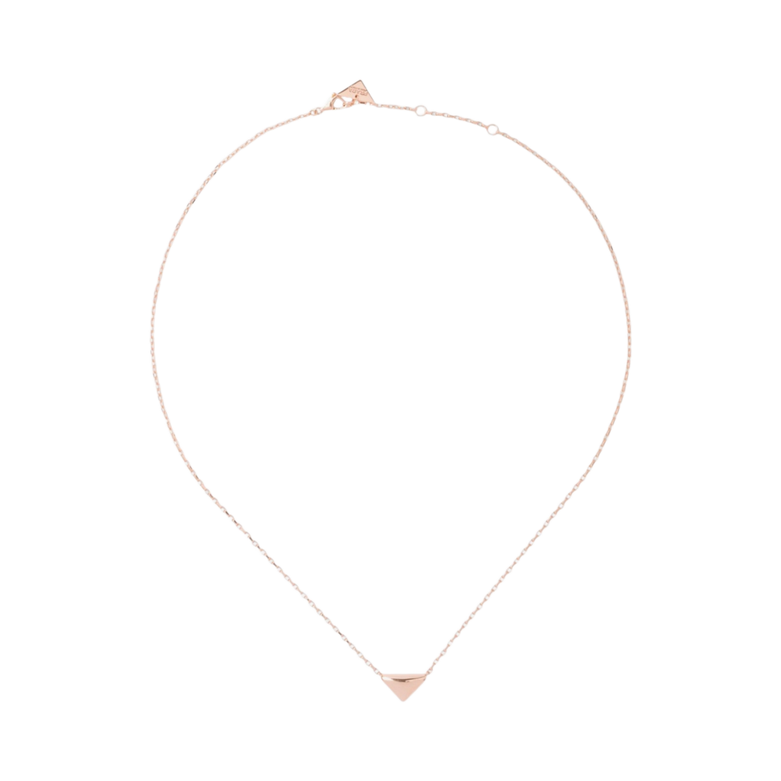 (W) 프라다 이터널 골드 스몰 트라이앵글 펜던트 네클리스 핑크 골드