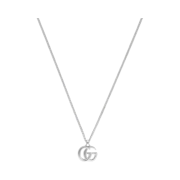 Gucci GG Marmont Pendant Necklace 925 Sterling Silver