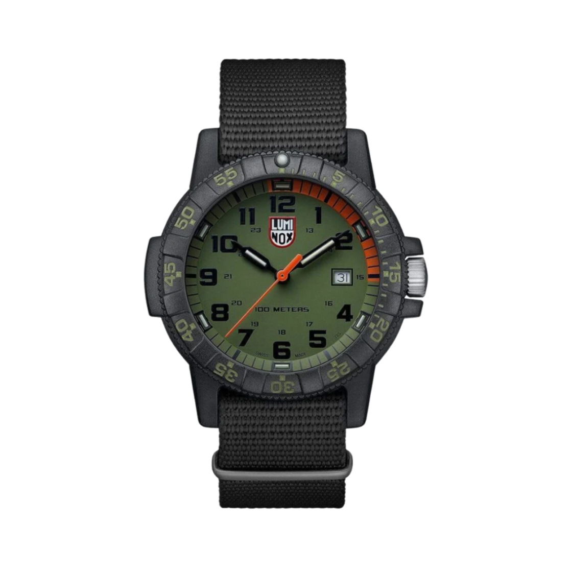 루미녹스 레더백 씨 터틀 자이언트 아웃도어 44mm 나토 스트랩 그린(Luminox Leatherback Sea Turtle Giant Outdoor 44mm Nato Strap Green)