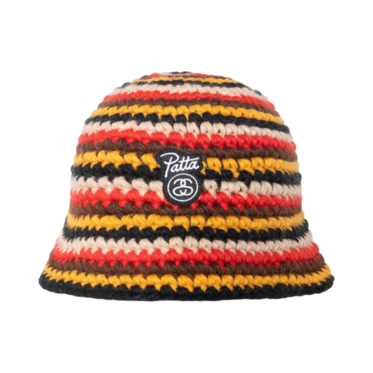 Stussy x Patta Striped Knit Bucket Hat Multi
