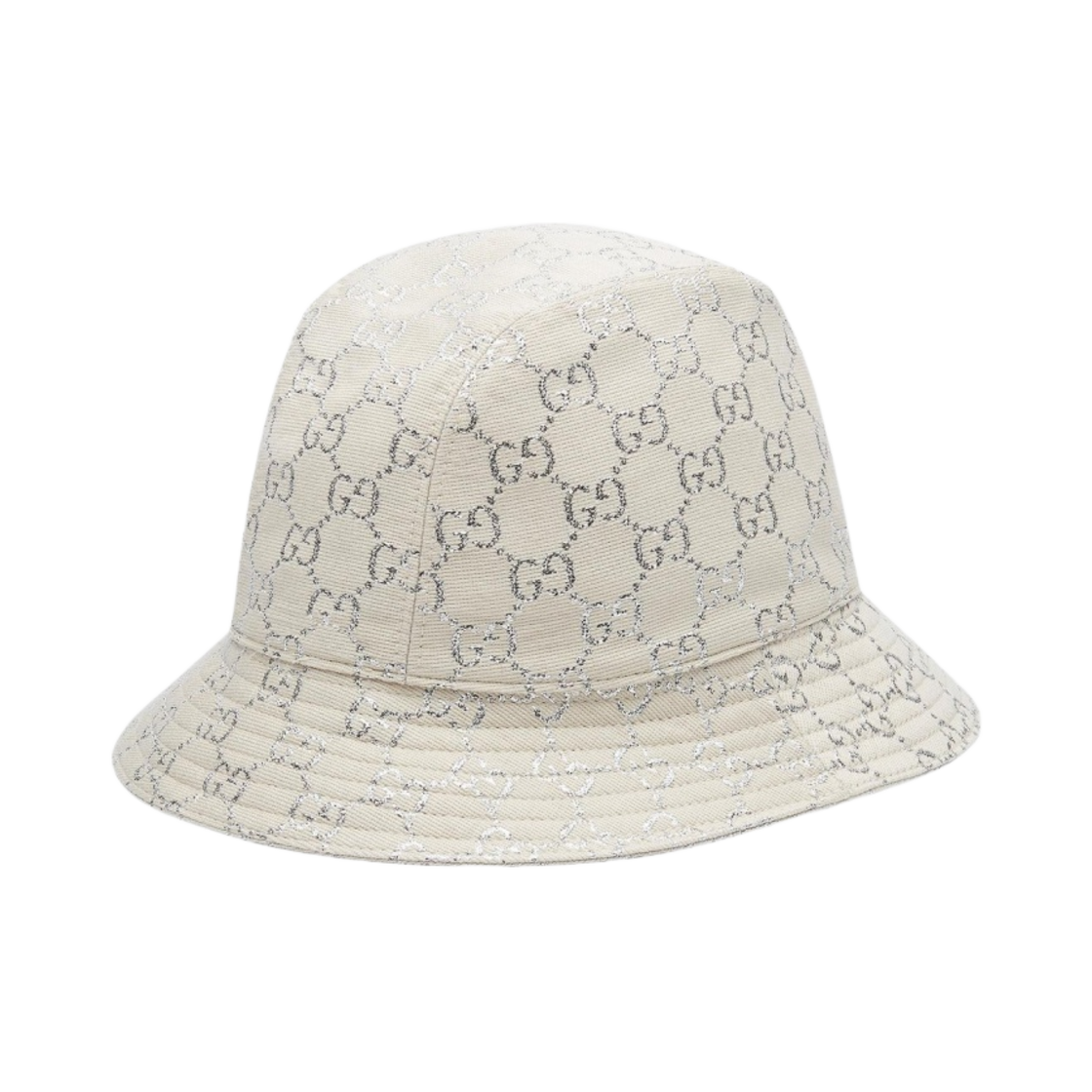 (W) 구찌 GG 라메 버킷햇 화이트((W) Gucci GG Lame Bucket Hat White) - 1
