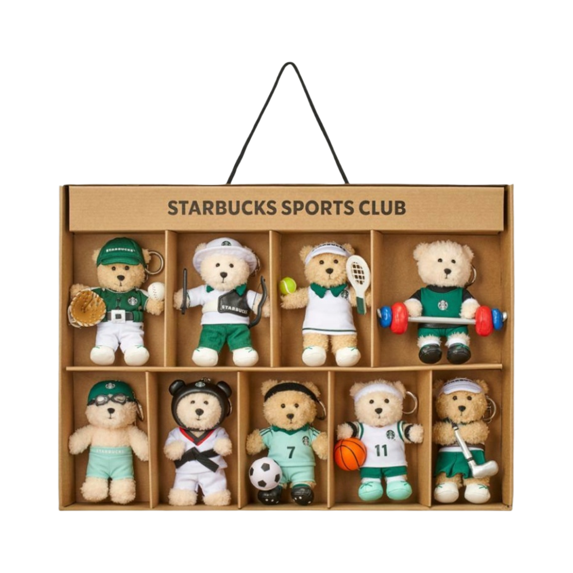 스타벅스 베어리스타 키체인 세트 (9개 세트)(Starbucks Bearista Keychain (Set of 9))