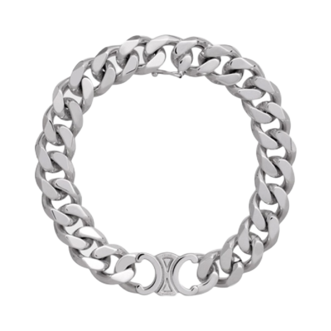 셀린느 로듐 피니쉬 트리옹프 구르메트 브레이슬릿 실버(Celine Triomphe Gourmette Bracelet with Rhodium Finish Silver) - 1