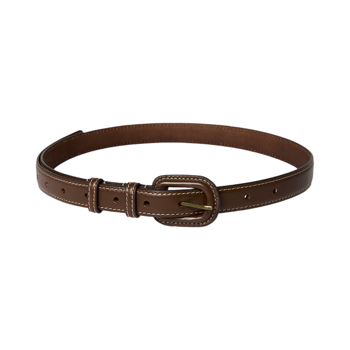 그린버터 클래식 카우 레더 벨트 브라운(Greenbutter Classic Cow Leather Belt Brown)
