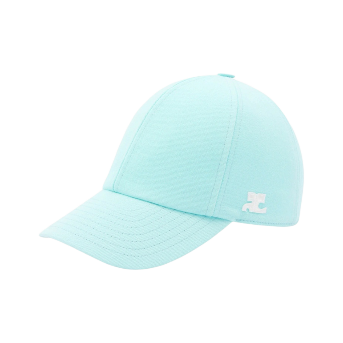 (W) 꾸레쥬 코튼 시그니쳐 캡 터콰이즈((W) Courreges Cotton Signature Cap Turquese)