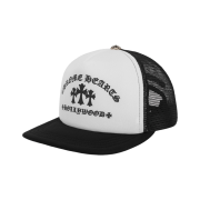 Chrome Hearts King Taco Foam Front Mesh Trucker Hat Black White