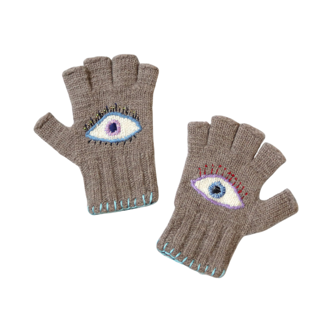 캐피탈 울 포크테일 글러브 스피크이지 자수 그레이 베이지