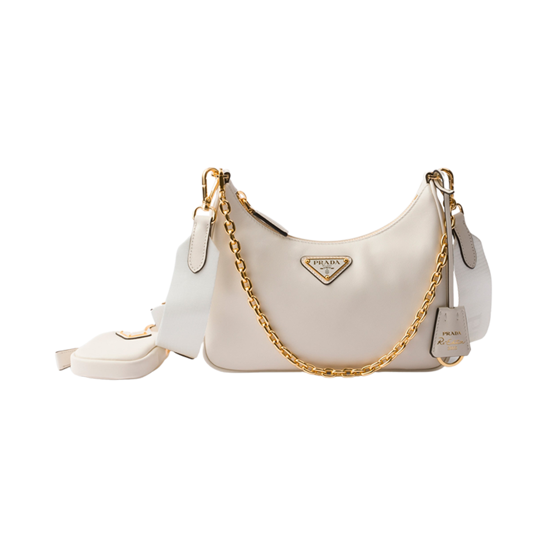 프라다 리에디션 2005 레더 백 화이트(Prada Re-Edition 2005 Leather Bag White)