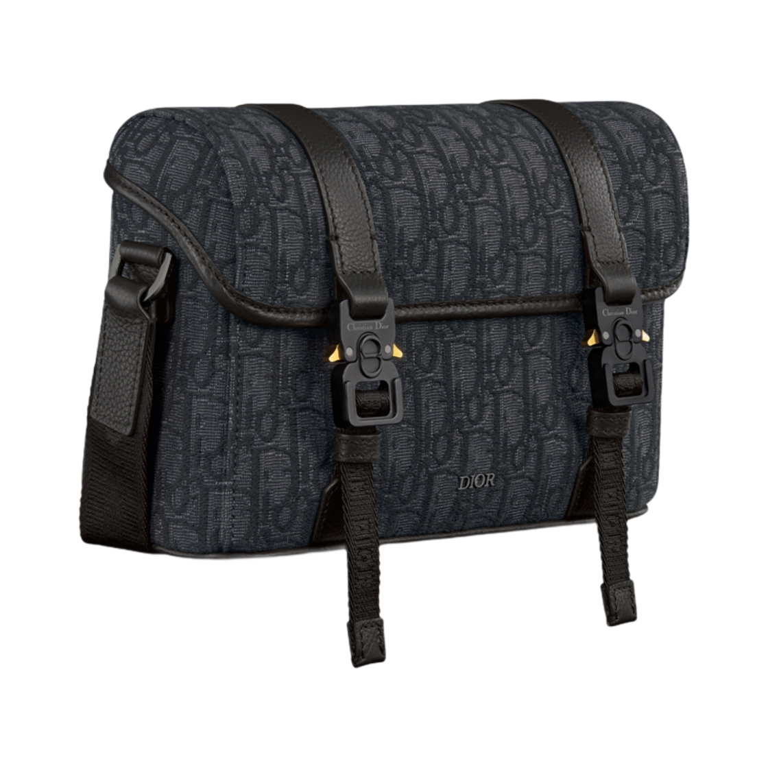 디올 히트 더 로드 메신저 백 플랩 디올 오블리크 자카드 앤 그레인드 카프스킨 블랙(Dior Hit The Road Messenger Bag with Flap Dior Oblique Jacquard and Grained Calfskin Black) - 2