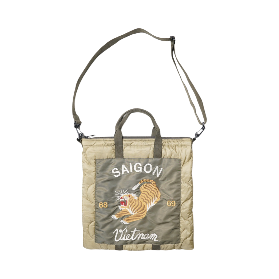 6842OD Houston Japan EMB Quilting Tiger Helmet Bag Olive Drab 6842OD