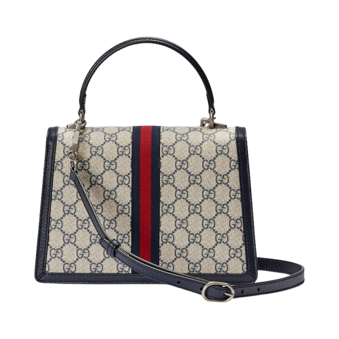 구찌 오피디아 스몰 탑 핸들백 베이지 블루 슈프림(Gucci Ophidia Small Top Handle Bag Beige Blue Supreme) - 3