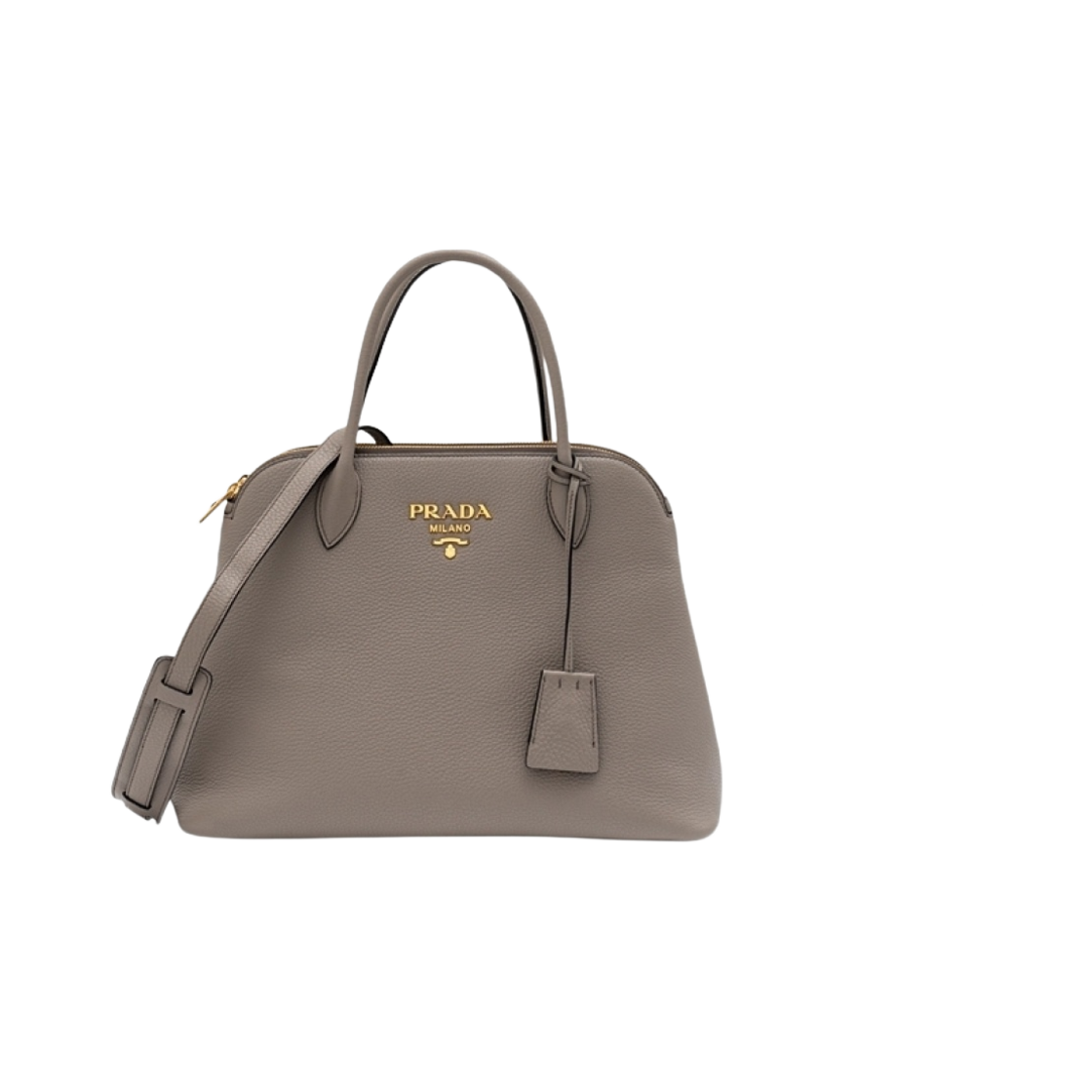 프라다 다이노 레더 핸드백 클레이 그레이(Prada Daino Leather Handbag Clay Grey) - 1