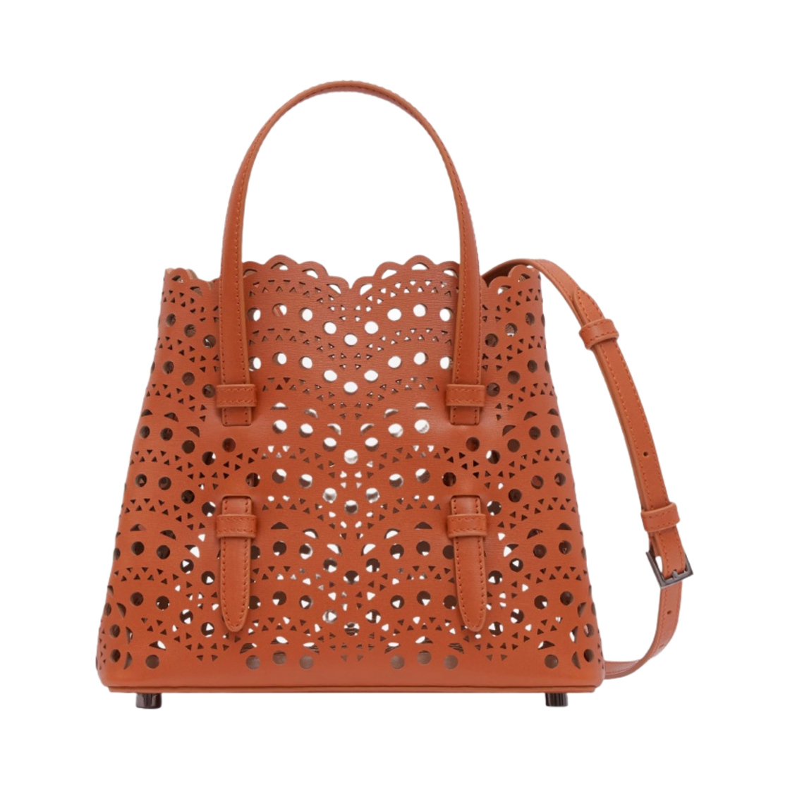 알라이아 비엔 웨이브 럭스 카프스킨 미나 25 백 브라운(Alaia Mina 25 Bag in Vienne Wave Lux Calfskin Brown) - 3