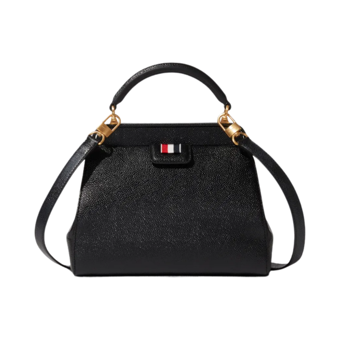 톰브라운 페블 그레인 레더 스몰 닥터백 블랙(Thom Browne Pebble Grain Leather Small Doctor Bag Black)