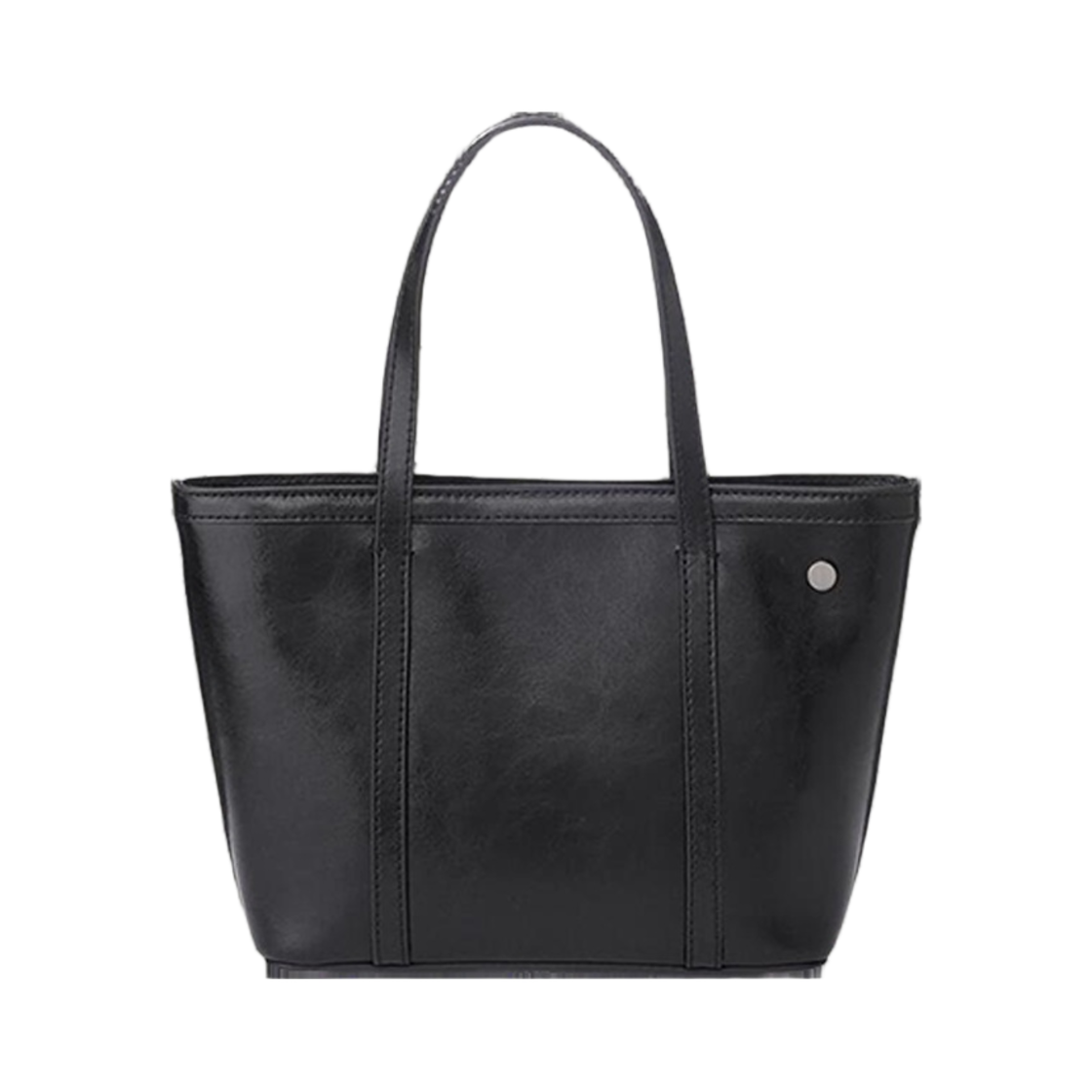 (W) 던스트 크링클 레더 토트백 블랙((W) Dunst Crinkled Leather Tote Bag Black)