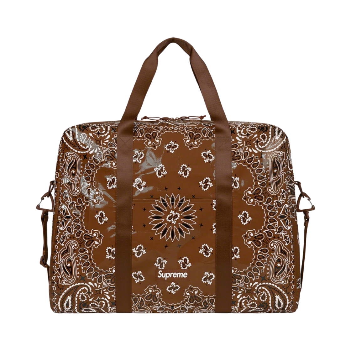 슈프림 반다나 타프 라지 더플백 브라운 - 21SS