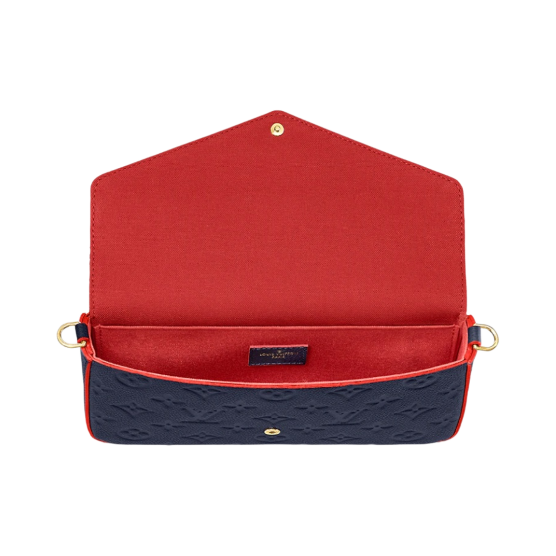 루이비통 포쉐트 펠리시 모노그램 앙프렝뜨 네이비 블루 레드(Louis Vuitton Felicie Pochette Monogram Empreinte Navy Blue Red) - 5