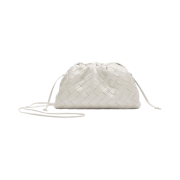 Bottega Veneta Mini Leather Pouch Chalk