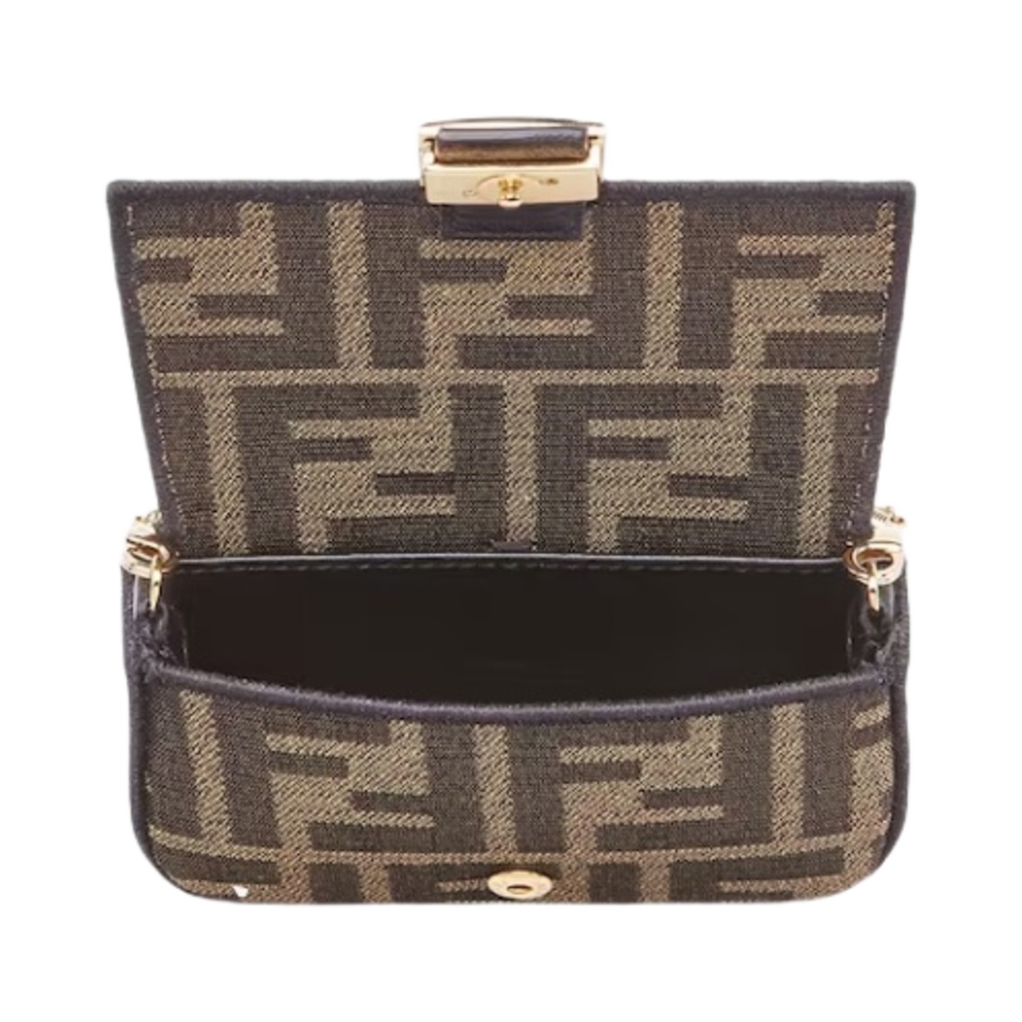 펜디 패브릭 나노 바게트 참 브라운(Fendi Fabric Nano Baguette Charm Brown) - 4