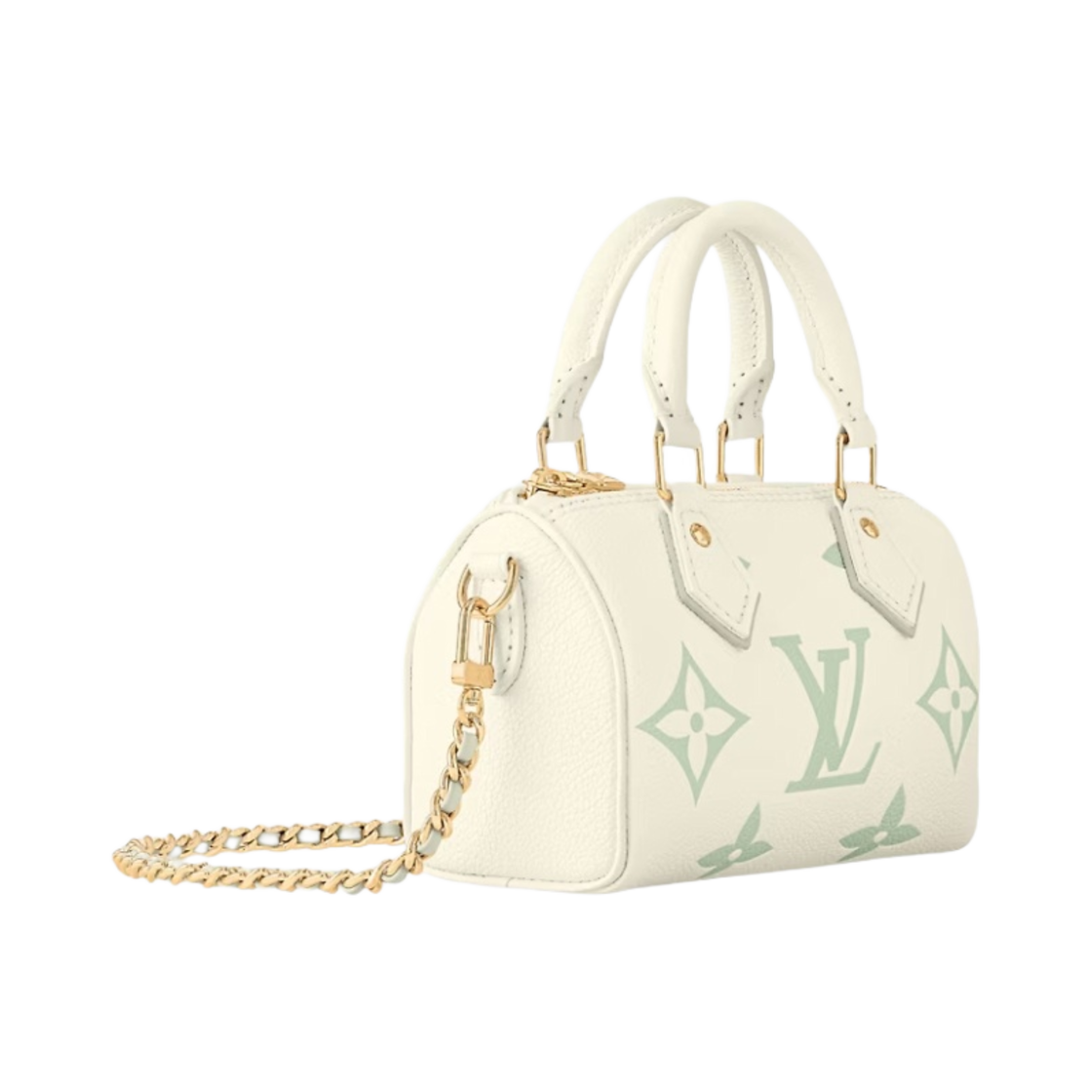 M24169 Louis Vuitton Nano Speedy Latte White Matcha Green - #2