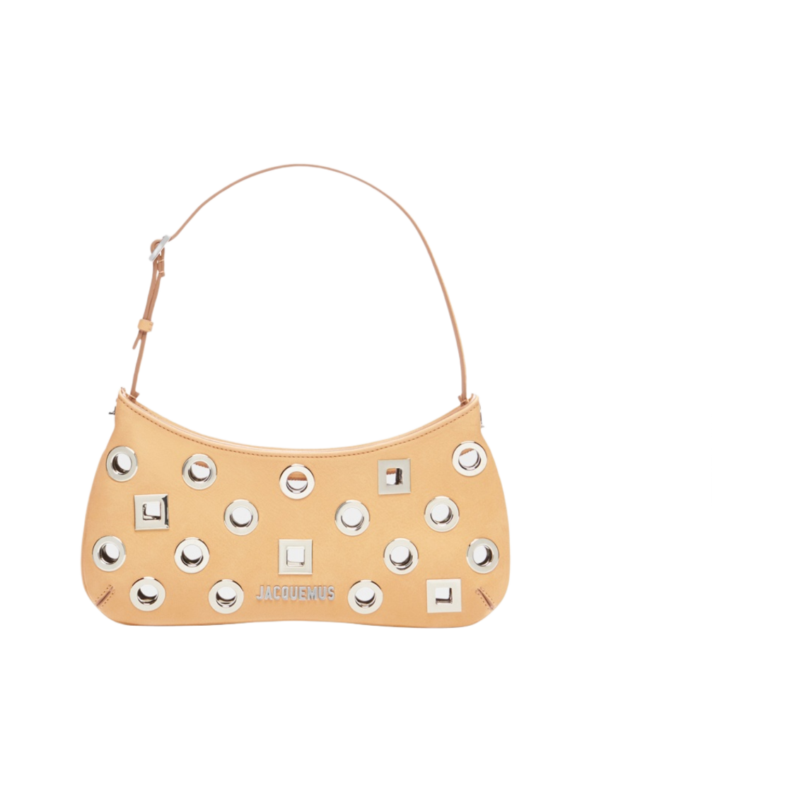 자크뮈스 르 비주 론드 까레 아일렛 숄더백 다크 베이지(Jacquemus Le Bisou Rond Carre Eyelet Shoulder Bag Dark Beige) - 1