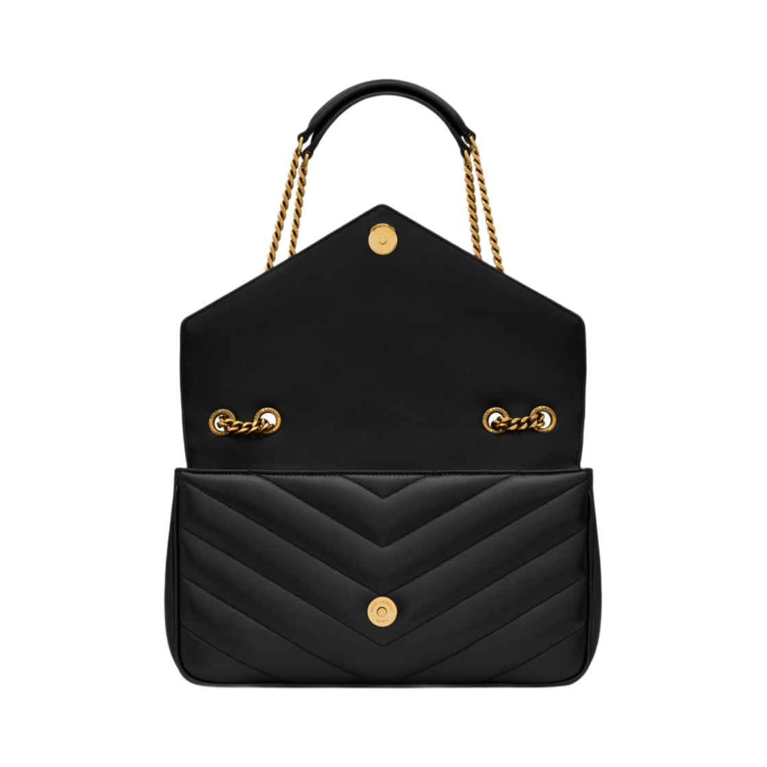 생로랑 루루 미디움 마틀라세 램스킨 느와르(Saint Laurent Loulou Medium in Matelasse Lambskin Noir) - 3