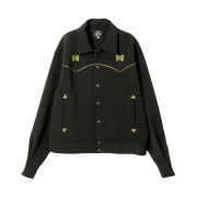 Needles Piping Cowboy Jacket Double Cloth Black