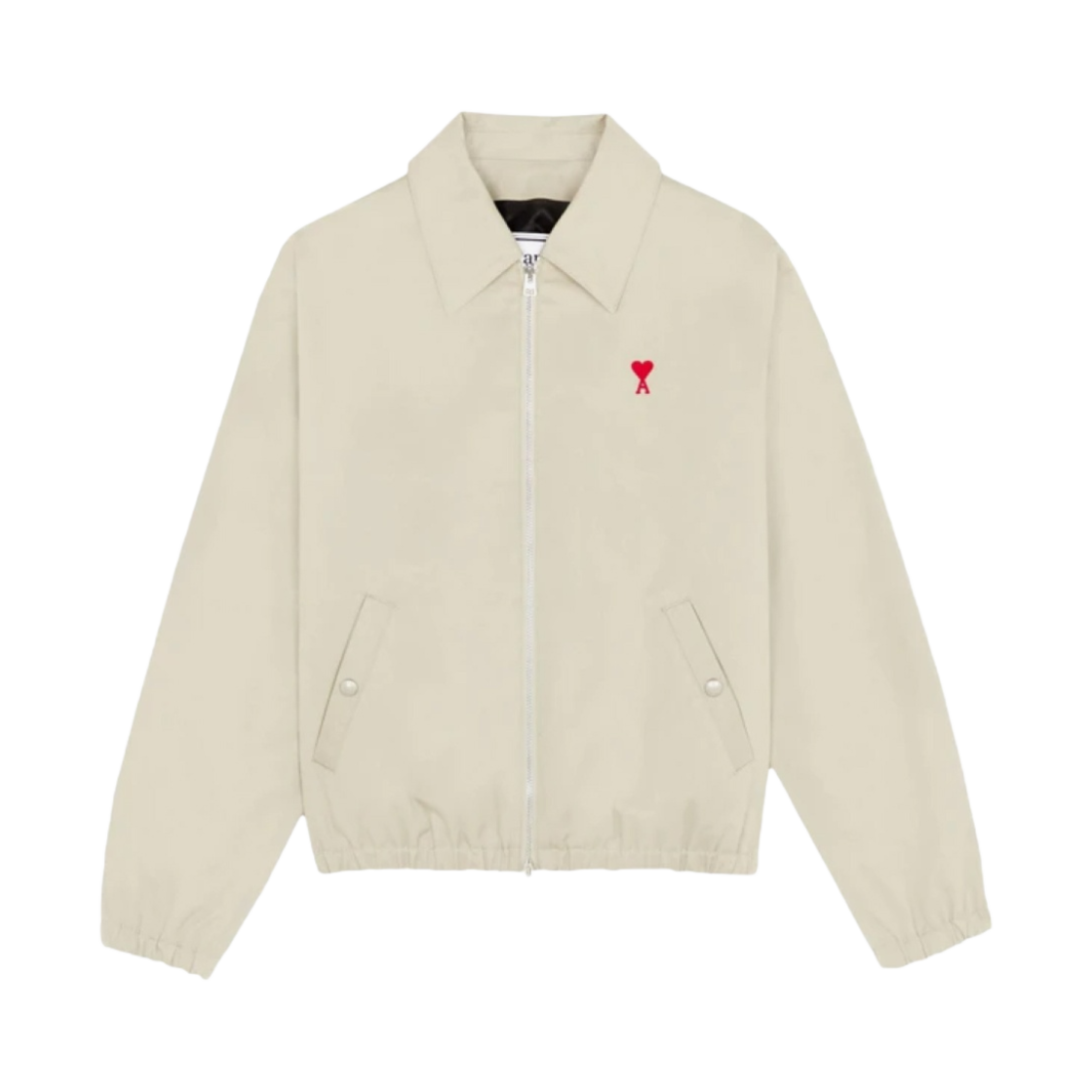 아미 하트 로고 지퍼 자켓 베이지(AMI de Coeur Zipped Jacket Beige) - 1