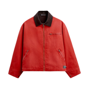Zara Contrasting Collar Jacket Red