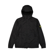 Stone Island 40522 Crinkle Reps Nylon Garment Dyed Hooded Jacket Black - 23SS