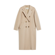 (W) Max Mara Madame 101801 Icon Coat Sand