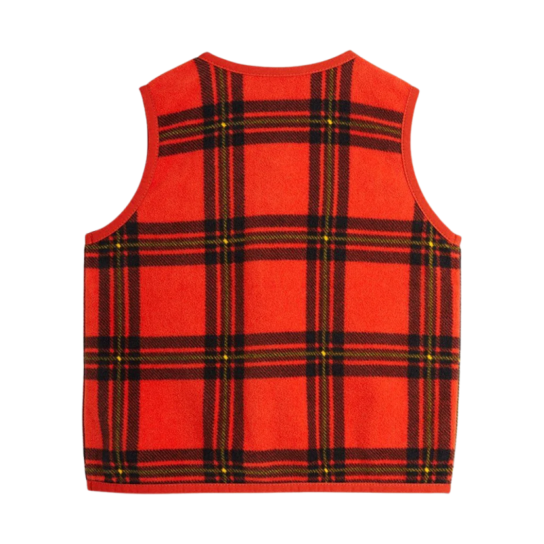 (키즈) 미니 로디니 체크 플리스 베스트 레드((Kids) Mini Rodini Check Fleece Vest Red) - 2