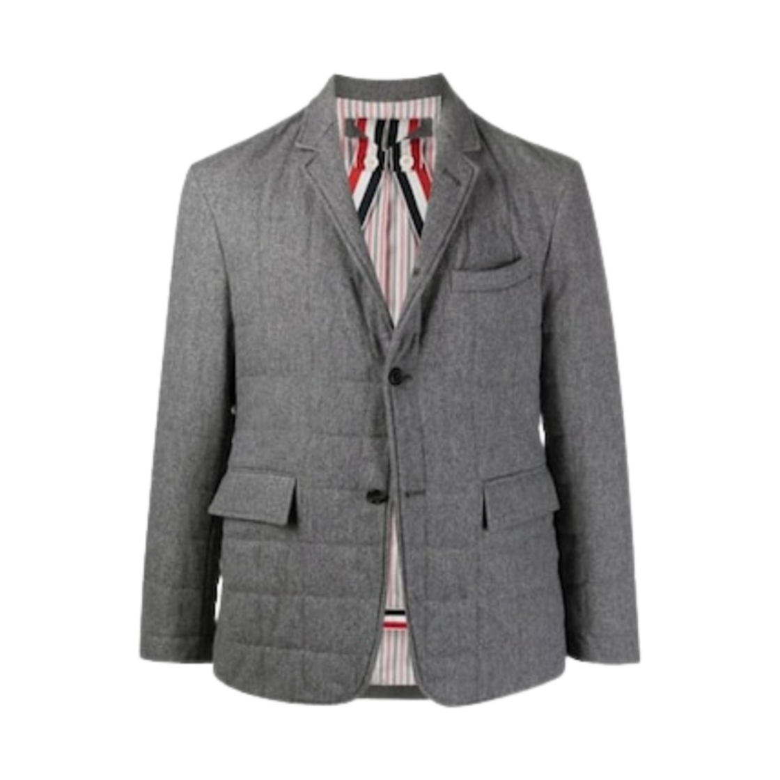 MJD090X-07478-035 Thom Browne Center Back Stripe Boiled Wool Jacket Medium Grey