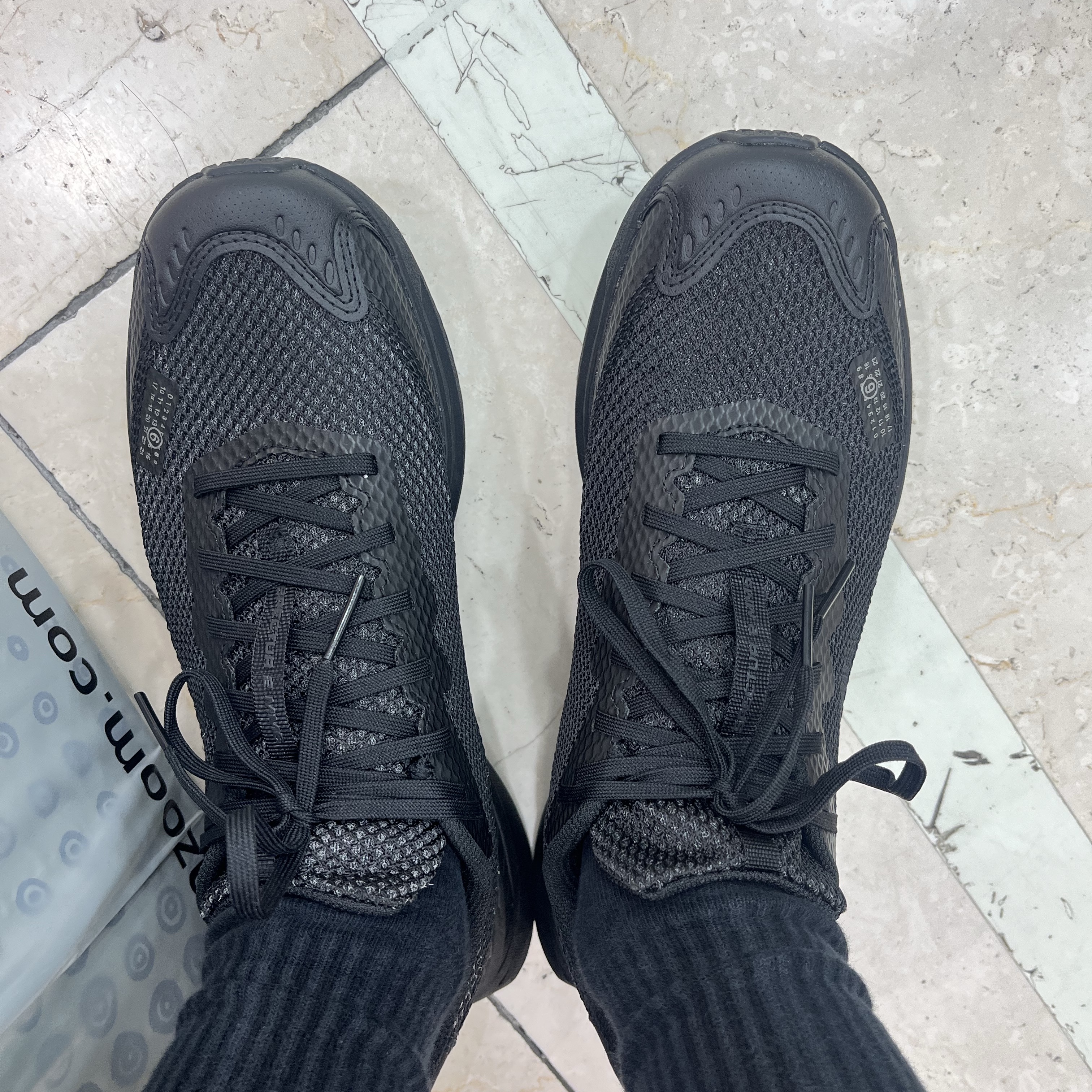 Salomon x MM6 Maison Margiela Spectur 2 Black Pewter 착용 스타일