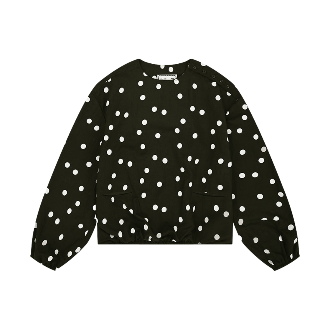 플레따 벌룬 도트 블라우스 블랙(FLETTA Balloon Dot Blouse Black)
