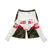 Sundayoffclub Layered Racing Shirt with Camouflage Shorts Camo