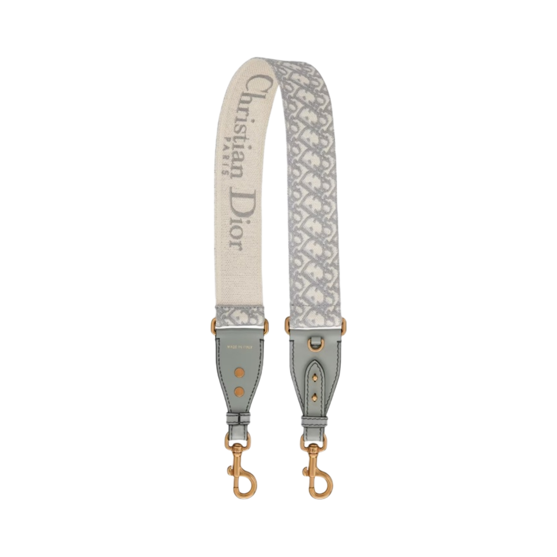 디올 링 숄더 스트랩 그레이 크리스챤 디올 자수(Dior Shoulder Strap with Ring Grey Christian Dior Embroidery) - 1