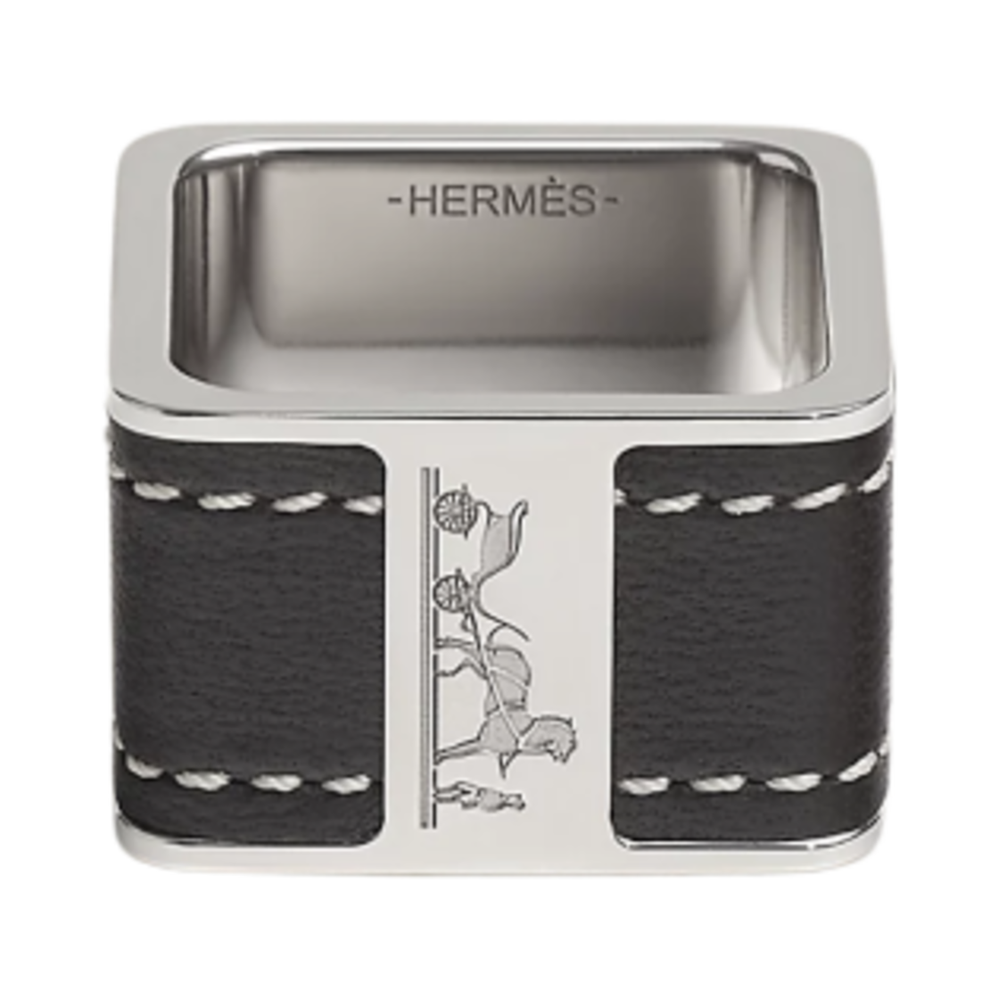 에르메스 볼뒥 셀리에 스카프 90 링 램스킨 & 팔라듐 하드웨어 팔라디 타박(Hermes Bolduc Sellier Scarf 90 Ring Lambskin & Palladium Palladie Tabac) - 1