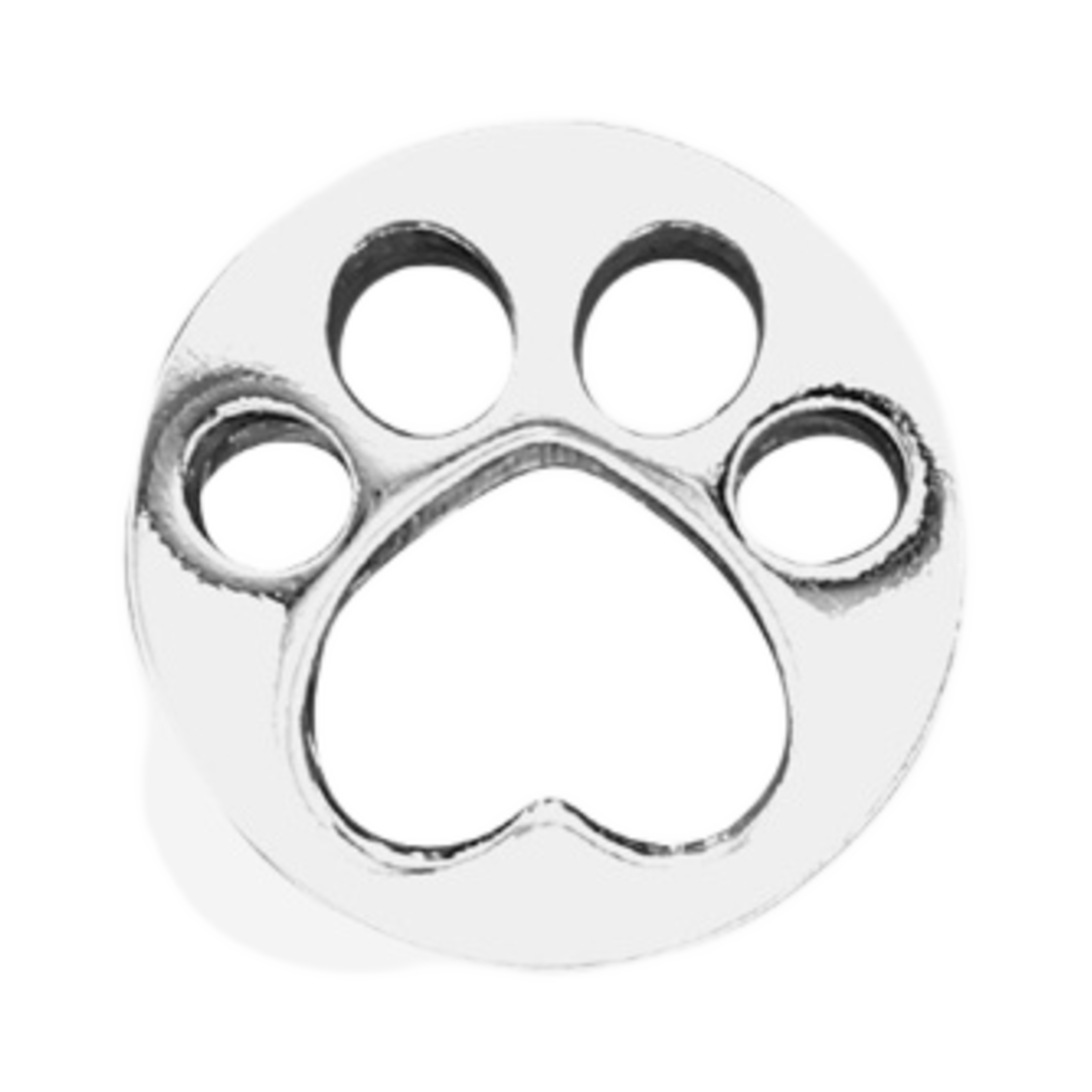 (W) 판도라 오픈워크 포우 프린트 참 스털링 실버((W) Pandora Openwork Paw Print Charm Sterling Silver) - 1