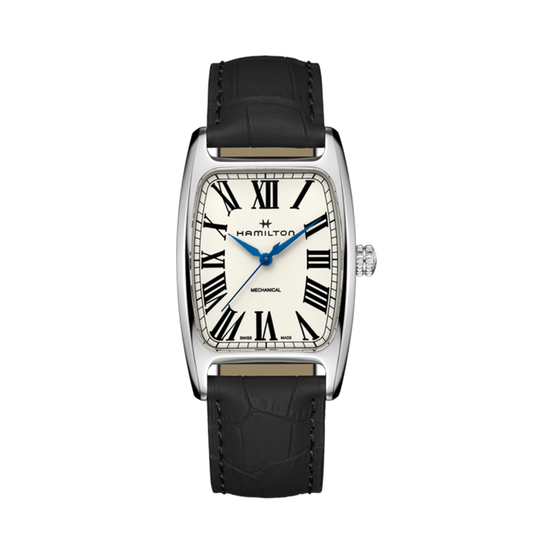 H13519711 Hamilton American Classic Boulton Mechanical 38mm Cow leather Strap Black