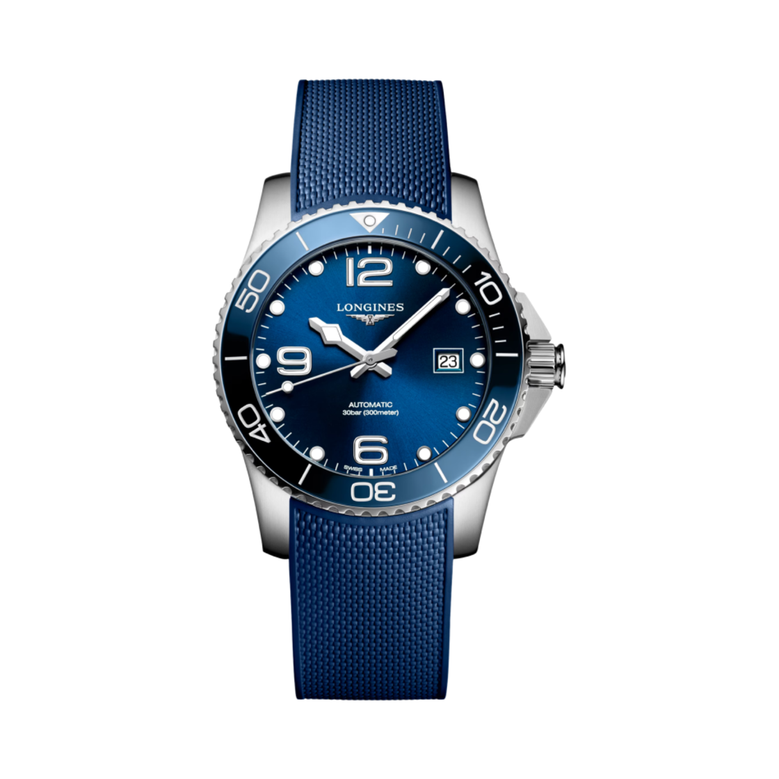 론진 하이드로콘퀘스트 41mm 스테인리스 스틸 세라믹 선레이 블루(Longines Hydroconquest 41mm Stainless Steel Ceramic Sunray Blue)
