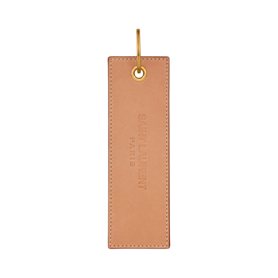 생로랑 나스트로 생로랑 키링 스무스 레더 브라운 골드(Saint Laurent Nastro Saint Laurent Keyring In Smooth Leather Brown Gold) - 1